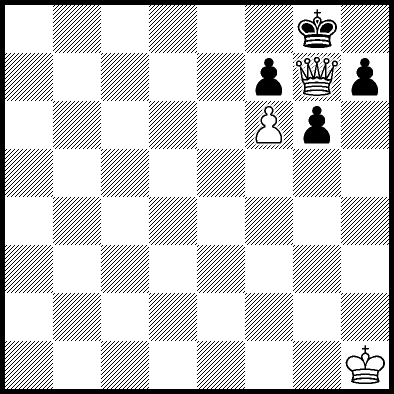 Queen and pawn mate